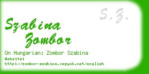 szabina zombor business card